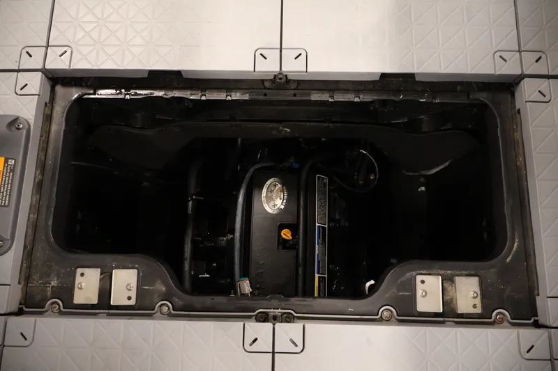 Slide: The Image of 2023 Sea-Doo Switch 16 engine compartment, showcasing internal components and design. - 21
