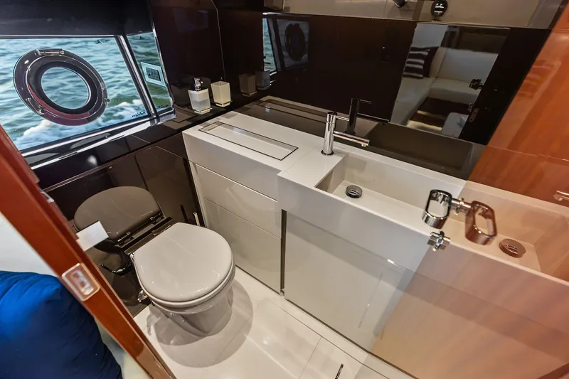 Slide: The Image of Luxurious bathroom interior of 2019 Riva 56' Rivale yacht with modern fixtures. - 35