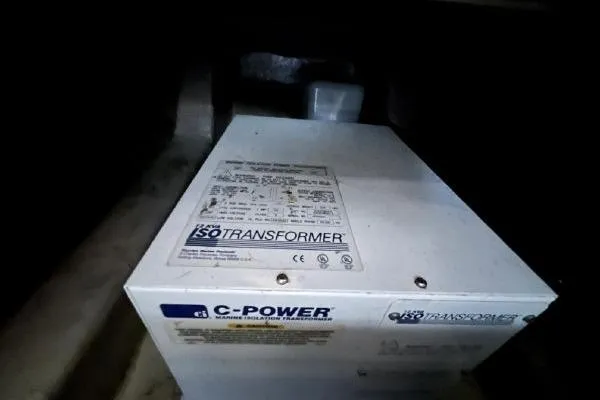 Slide: The Image of Electrical transformer inside 2004 Sea Ray 390 Motor Yacht engine room. - 11
