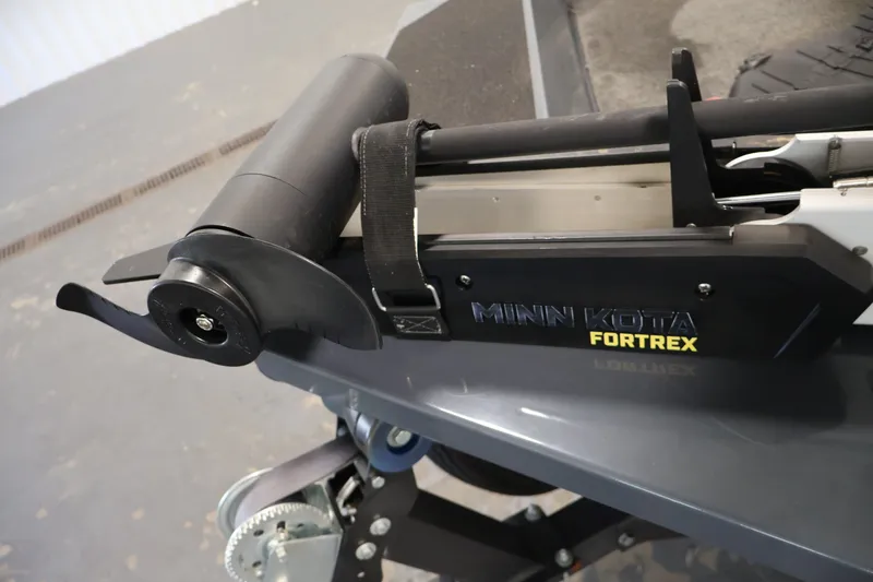 Slide: The Image of Minn Kota Fortrex trolling motor on 2021 Lowe Stinger 195C boat. - 12