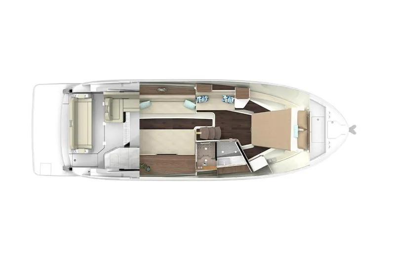 Slide: The Image of Manufacturer Provided Image: Top view layout of 2022 Regal 36 Grande Coupe luxury yacht interior. - 34