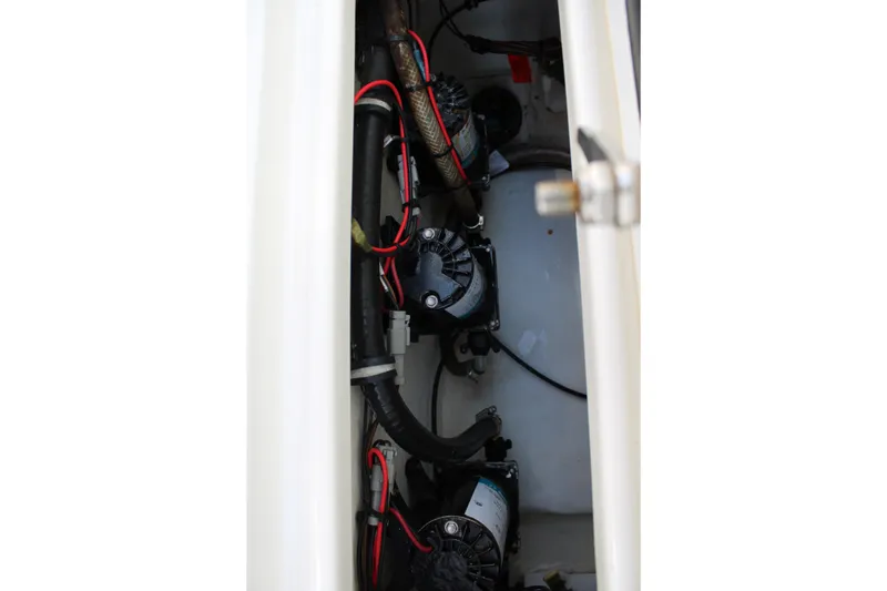 Slide: The Image of 2019 Sea Hunt Gamefish 25 boat wiring and pump system detail. - 35