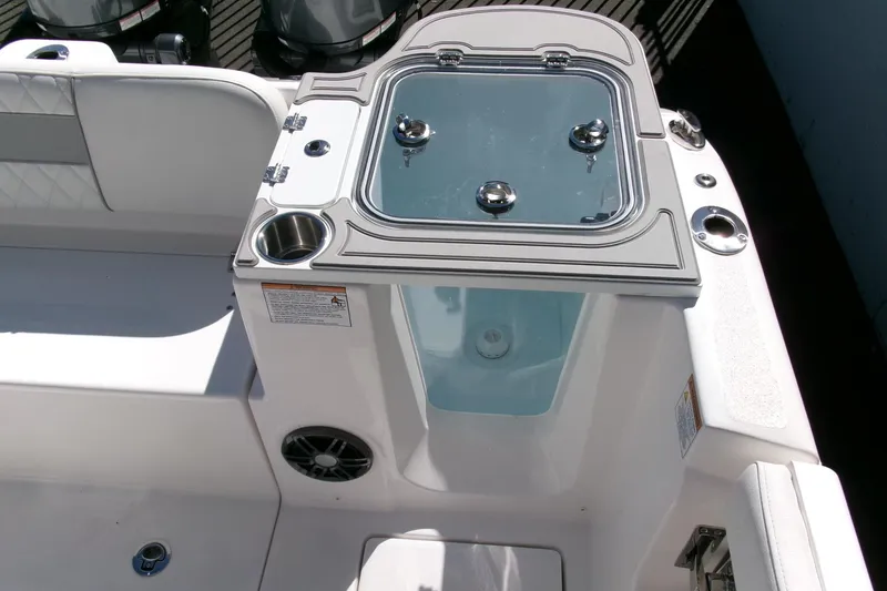 Slide: The Image of 2026 Sea Fox 268 Commander boat interior with livewell and seating area. - 27