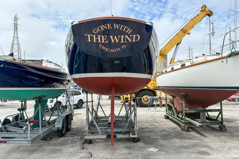 Slide: The Image of 2005 Morris M36 sailboat "Gone With The Wind" in a boatyard, Chicago, IL. - 29