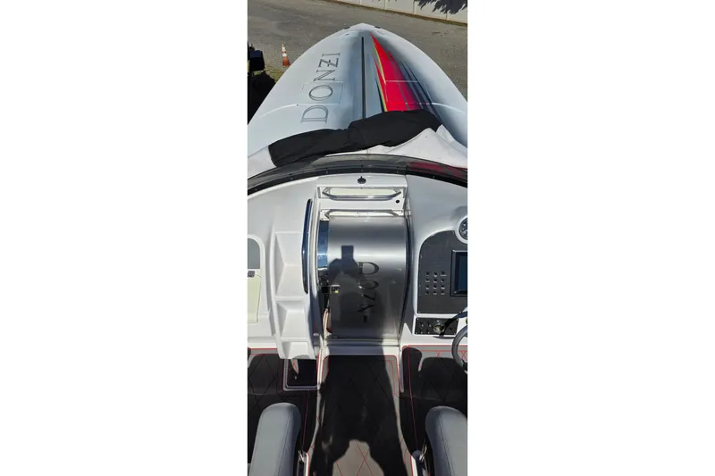 Slide: The Image of 2007 Donzi 38 ZR boat interior with sleek design and modern dashboard. - 19