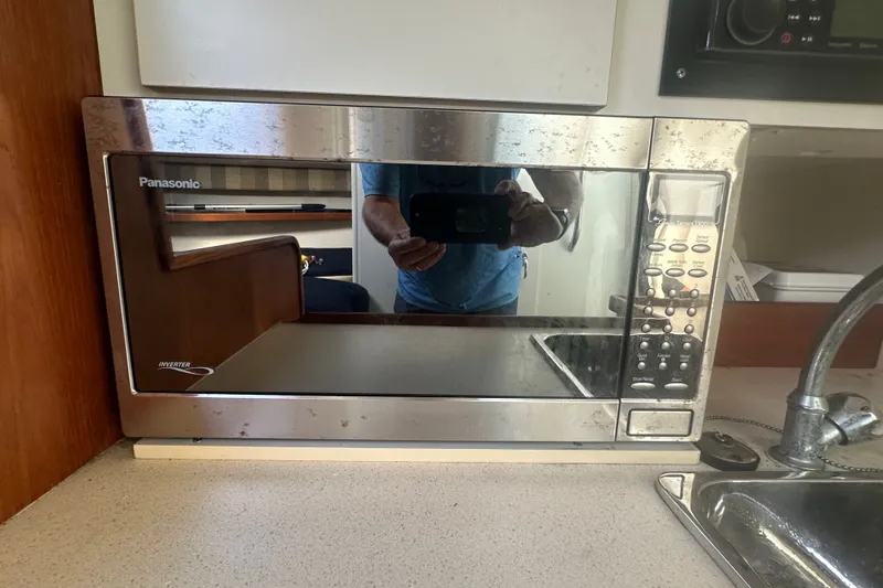 Slide: The Image of Panasonic microwave in 2005 Tiara Yachts 2900 Coronet kitchen area. - 17