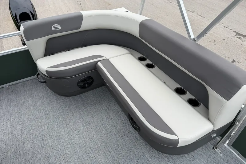 Slide: The Image of Luxurious seating on 2027 Sun Tracker Bass Buggy 16 XL Select pontoon boat. - 79