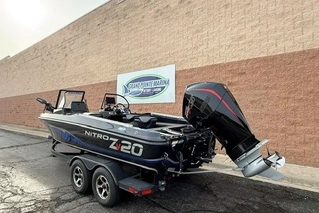 Slide: The Image of 2024 Nitro ZV20 boat on trailer at Grand Pointe Marina. - 8