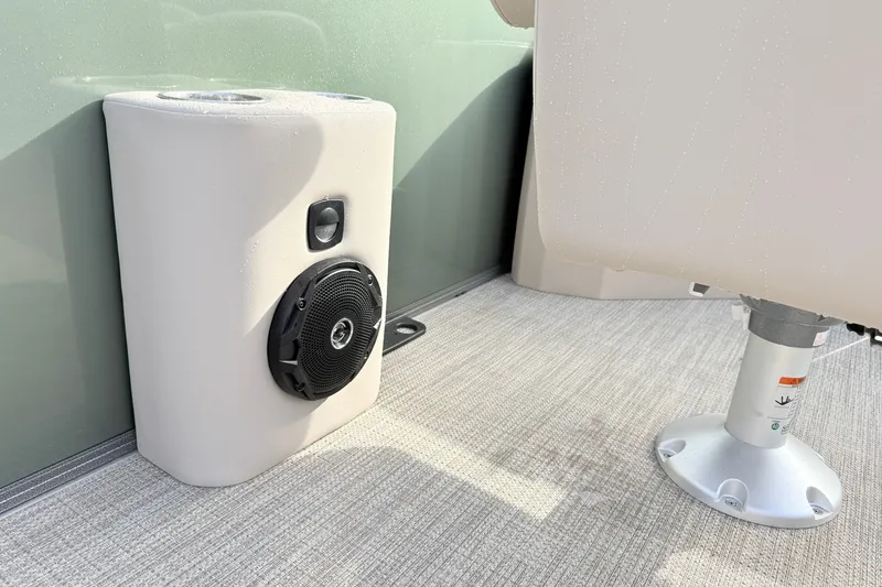 Slide: The Image of Speaker and seating detail on 2027 Bentley Pontoons Fish 220 FWD CW. - 15