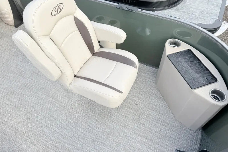 Slide: The Image of Luxurious seating on the 2027 Bentley Pontoons Fish 220 FWD CW boat. - 6