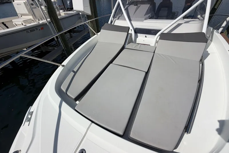 Slide: The Image of 2021 Jeanneau Cap Camarat 9.0 WA boat with spacious sunbathing area. - 10