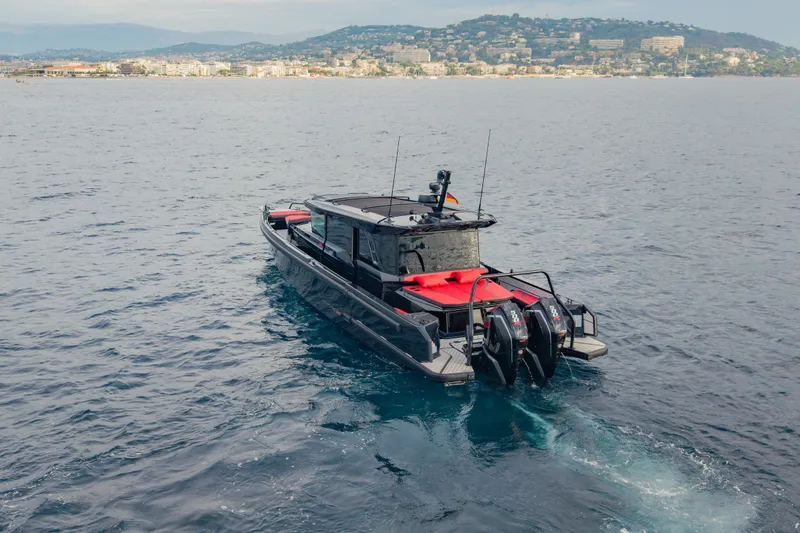 Slide: The Image of Luxury BRABUS 1000 yacht cruising near scenic coastline, 2027 model. - 6