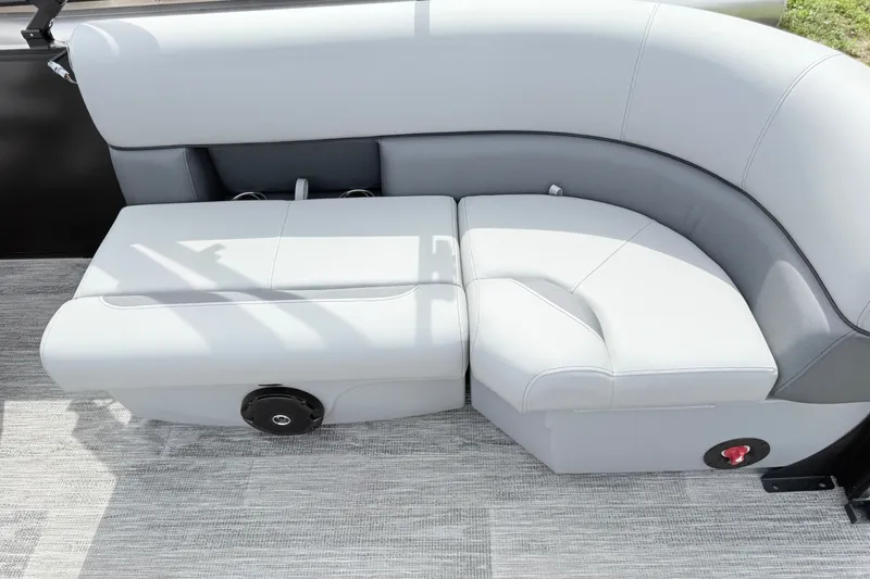 Slide: The Image of Luxurious seating on the 2027 Bentley Pontoons Bolt 223, featuring sleek, modern design. - 4