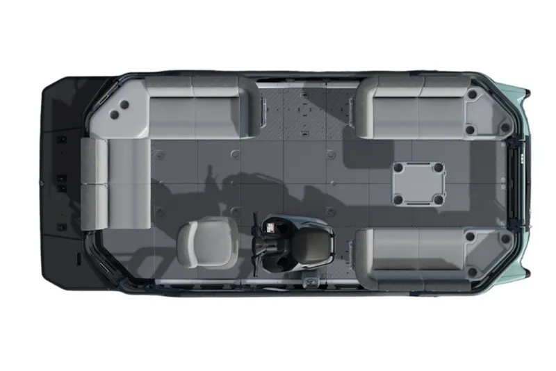 Slide: The Image of Top view of 2026 Sea-Doo Switch Cruise 18 pontoon boat interior layout. - 7