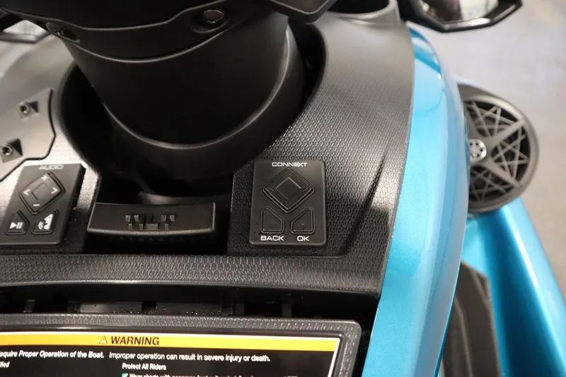 Slide: The Image of 2025 Yamaha WaveRunner FX Cruiser SVHO dashboard with control buttons and warning label. - 14