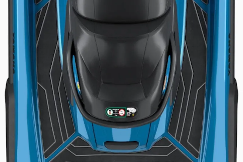 Slide: The Image of 2025 Yamaha WaveRunner FX Cruiser SVHO, top view, blue and black design. - 28