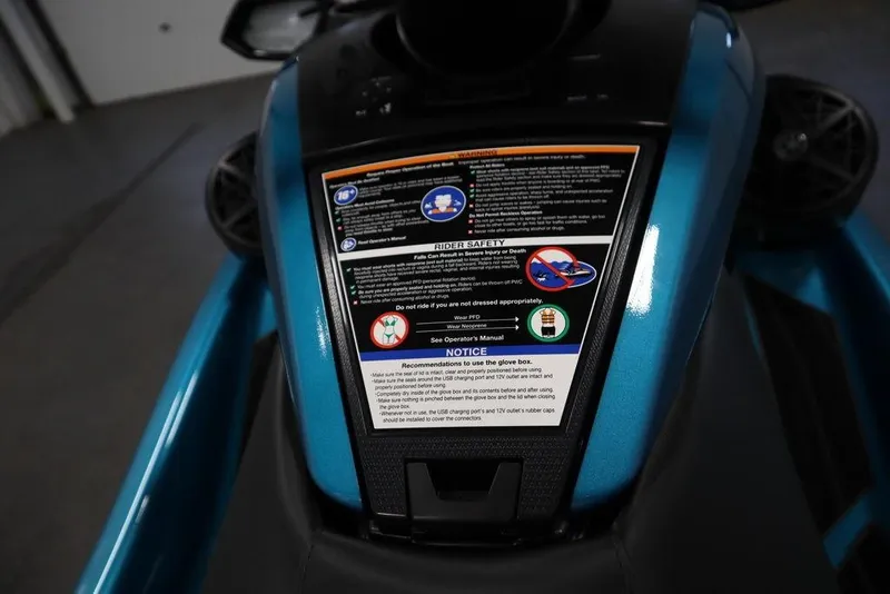 Slide: The Image of 2025 Yamaha WaveRunner FX Cruiser SVHO dashboard with safety instructions and warnings. - 16