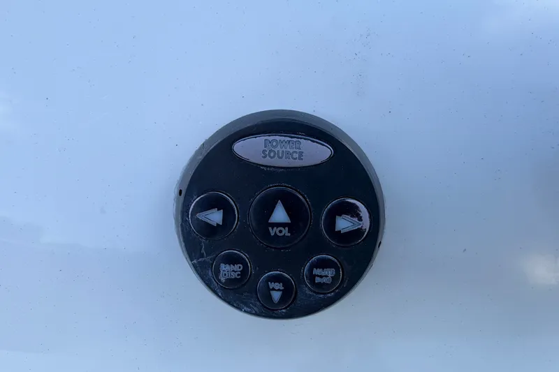Slide: The Image of Audio control panel on a 2008 Sea Ray 240 Sundeck boat. - 19