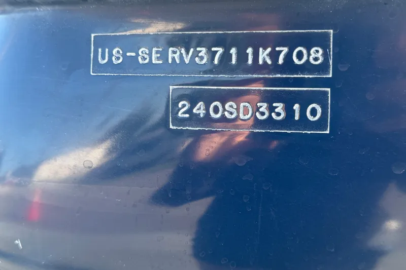 Slide: The Image of Hull identification number on 2008 Sea Ray 240 Sundeck boat. - 93