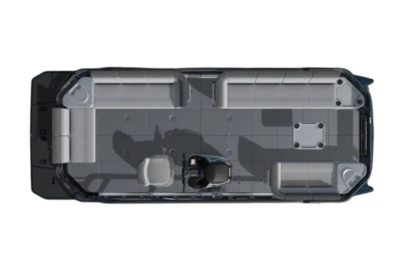Slide: The Image of Top view of 2027 Sea-Doo Switch Cruise 21 pontoon boat layout. - 41