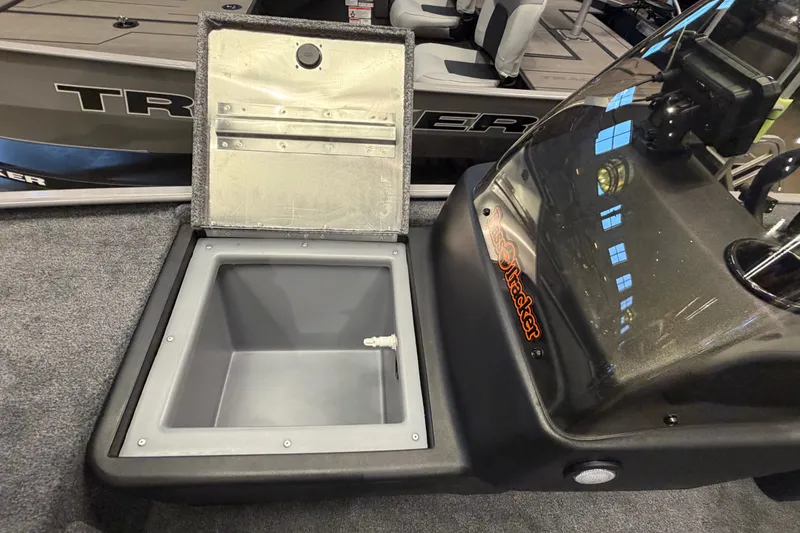 Slide: The Image of Open storage compartment on 2027 Tracker Bass Tracker Classic Limited boat. - 43