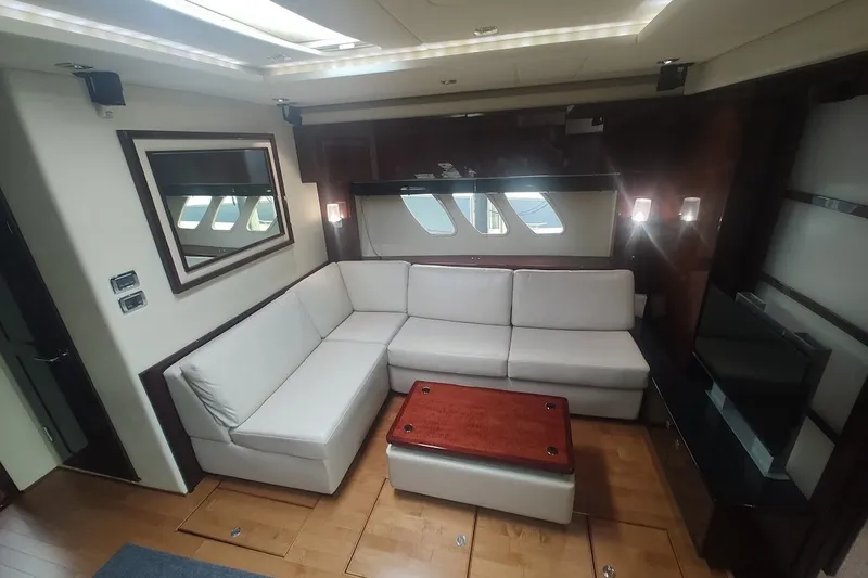 Slide: The Image of Luxurious interior of 2010 Sea Ray Sundancer 540 yacht with elegant seating and modern decor. - 17
