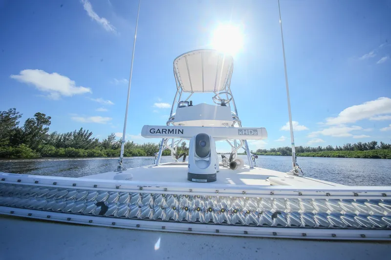 Slide: The Image of 2020 Tideline 365 Offshore boat with Garmin equipment on a sunny day. - 77