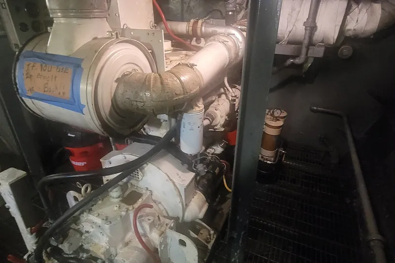 Slide: The Image of Engine room of a 1985 Custom Dinner Excursion Passenger vessel, showcasing machinery and components. - 10
