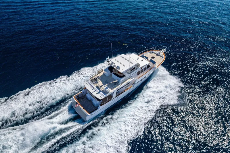 Slide: The Image of Grand Banks 72 Aleutian RP yacht cruising on open sea, 2005 model. - 198