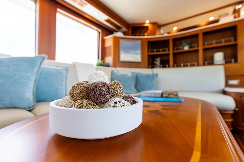 Slide: The Image of Luxurious interior of 2005 Grand Banks 72 Aleutian RP yacht with elegant decor. - 71