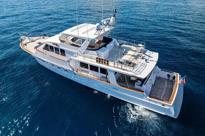 Slide: The Image of Grand Banks 72 Aleutian RP yacht cruising on open sea, 2005 model. - 33