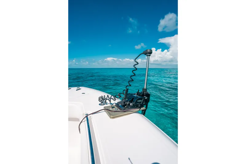 Slide: The Image of Invincible 42 Open Fisherman boat on clear blue ocean, 2013 model. - 53
