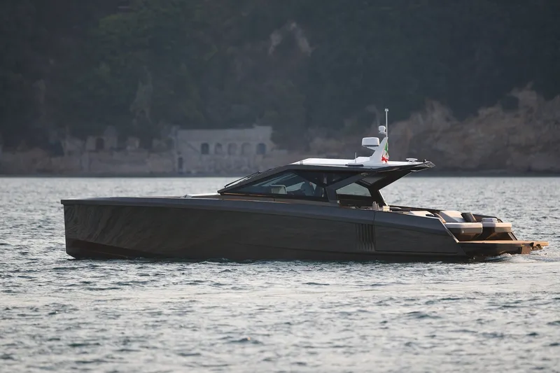 Slide: The Image of 2027 Wally wallypower50 yacht cruising on serene waters. - 11