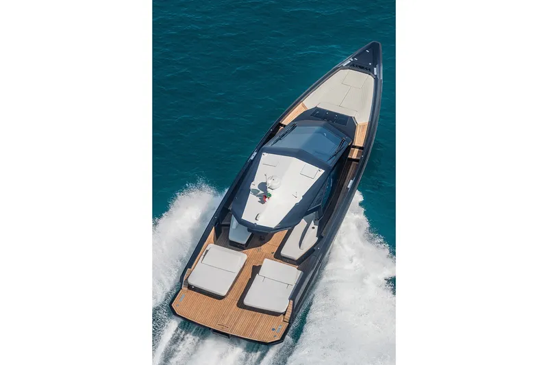 Slide: The Image of 2027 Wally wallypower50 yacht cruising on clear blue ocean waters. - 6