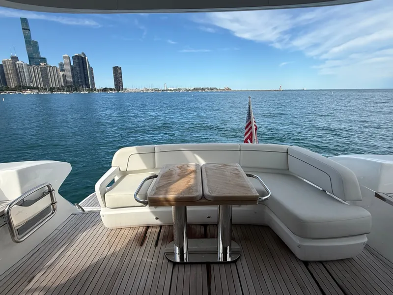 Slide: The Image of Deck area of the Princess F45 overlooking the skyline. - 13