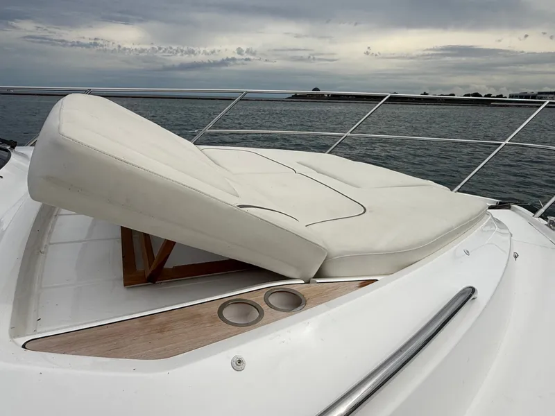 Slide: The Image of The image shows a luxurious sunbed on a boat with stainless steel railing. - 20