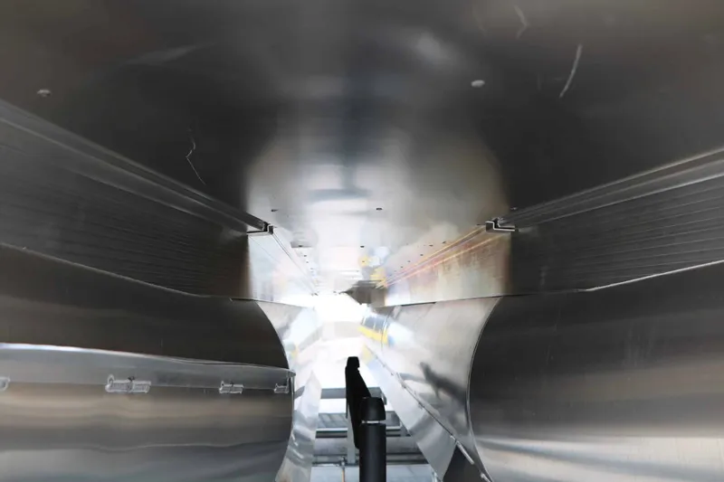 Slide: The Image of Underside of a 2027 Bennington 22 SSB Tri Toon, showcasing the aluminum construction. - 14