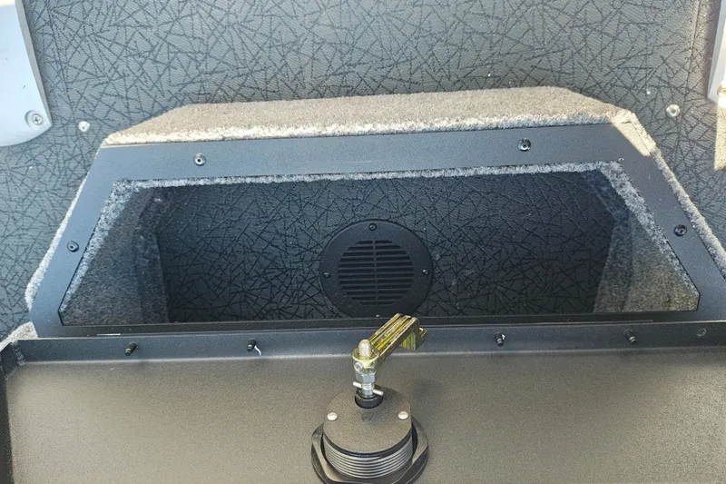 Slide: The Image of Interior view of 2027 Tracker Pro Guide V-175 Combo boat compartment. - 39