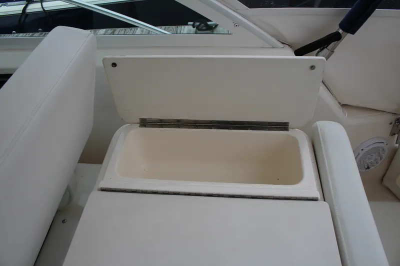 Slide: The Image of Open storage compartment on a 2001 Tiara Yachts 2900 Coronet boat interior. - 32