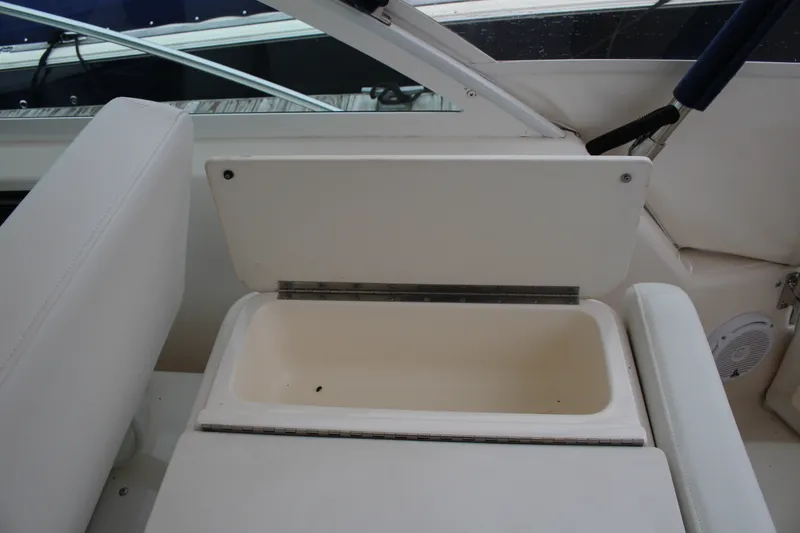 Slide: The Image of Open storage compartment on a 2001 Tiara Yachts 2900 Coronet boat interior. - 31