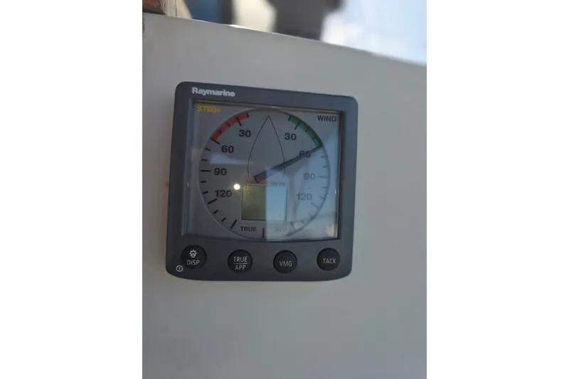 Slide: The Image of Raymarine ST60+ wind instrument on Newport 41, 1970 model sailboat. - 14