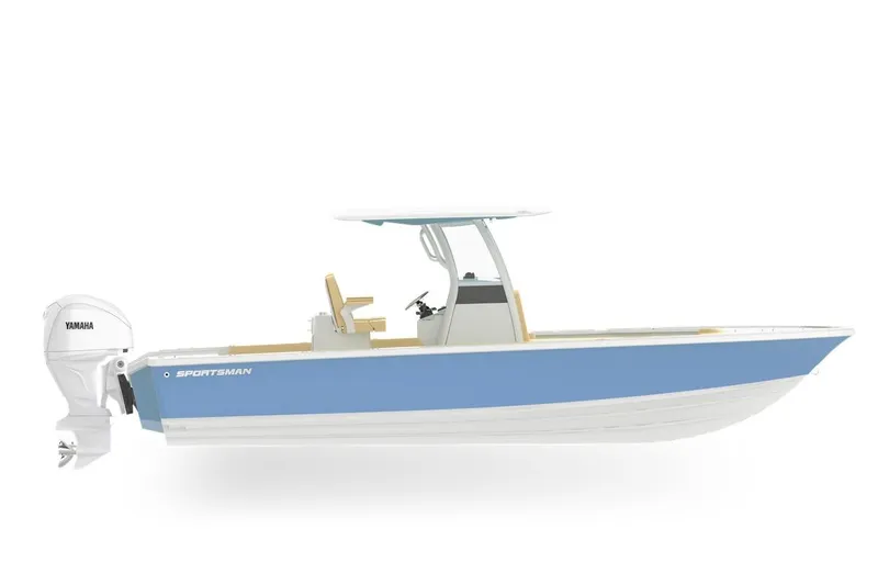 The Image of 2027 Sportsman Masters 267OE Bay Boat with Yamaha engine, side view. - 0