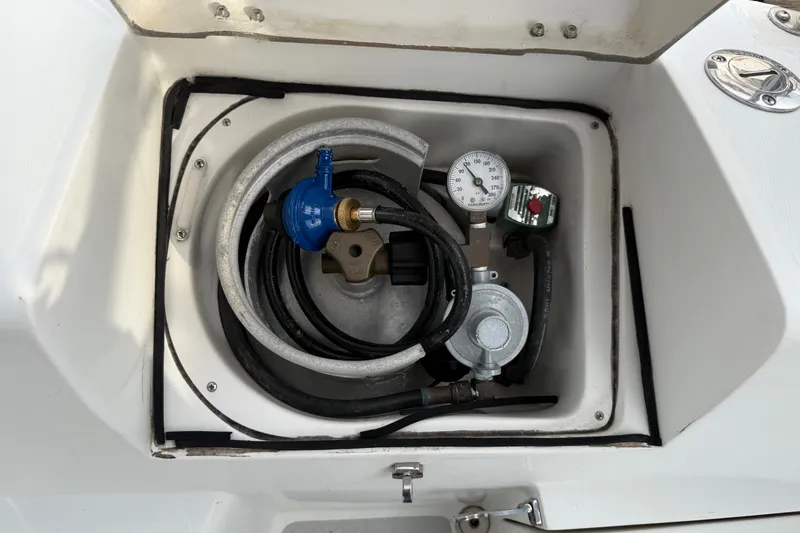 Slide: The Image of Propane tank compartment on a 2007 Catalina 34 MkII sailboat. - 39