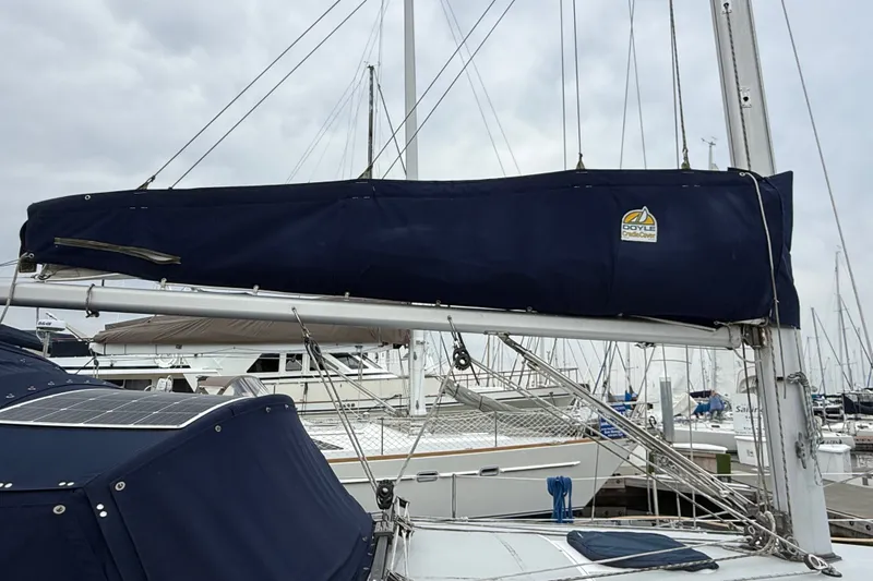 Slide: The Image of Catalina 34 MkII sailboat, 2007 model, with Doyle sail cover at marina. - 20