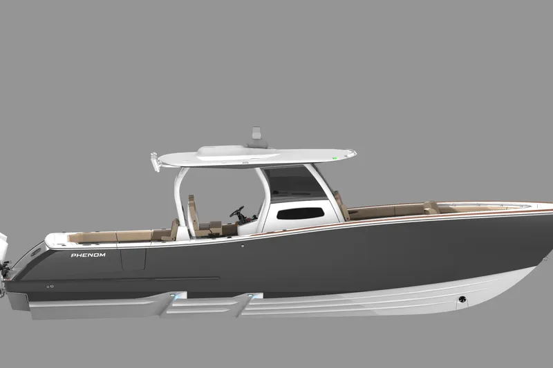 Slide: The Image of La imagen muestra un moderno barco Phenom 37 Center Console de 2027 con un diseño elegante. - 0
