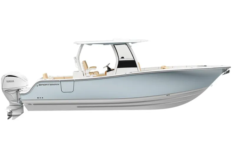 Slide: The Image of L'image montre un bateau Sportsman Open 282 Center Console de 2027 avec deux moteurs hors-bord. - 0