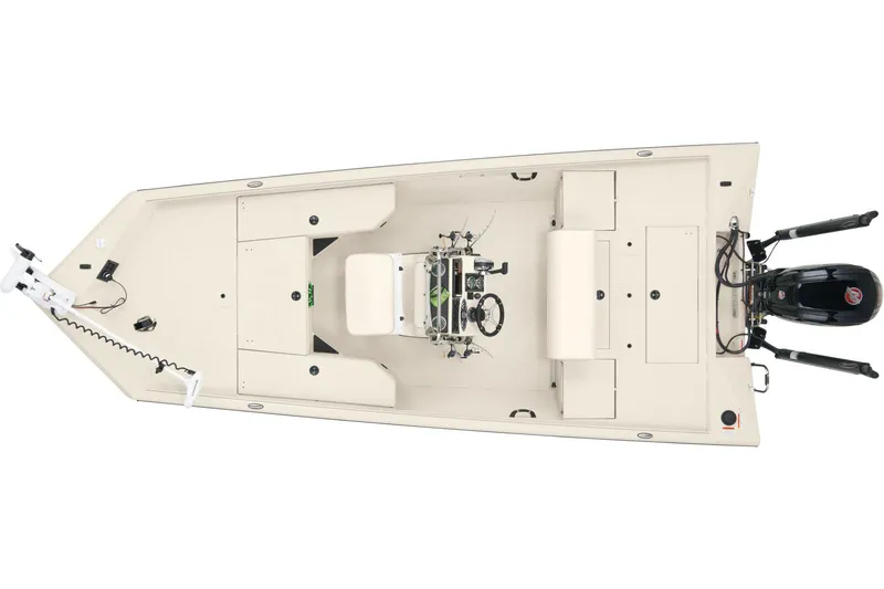 Slide: The Image of Manufacturer Provided Image: Manufacturer Provided Image: Top view of a 2025 Ranger RB190 boat, showcasing seating and motor layout. - 19