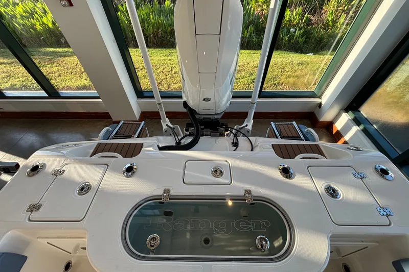 Slide: The Image of 2025 Ranger 2600 Bay boat interior with modern features and sleek design. - 4