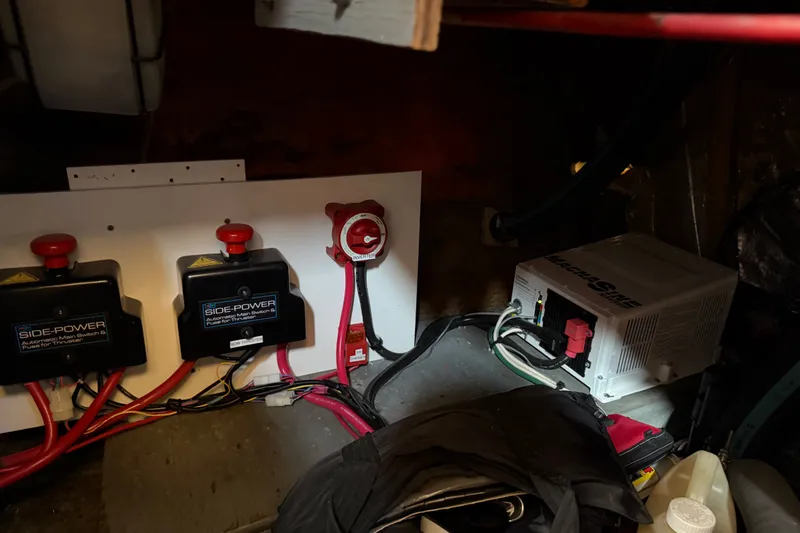 Slide: The Image of Electrical components in the engine room of a 1984 Californian 43 Cockpit MY yacht. - 59