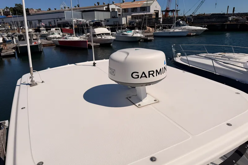 Slide: The Image of 2007 Boston Whaler 285 Conquest with Garmin radar at marina. - 18